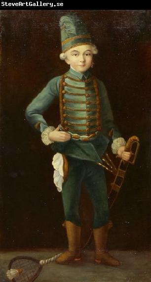 Friedrich August von Kaulbach Portrat eines Jungen in Husarenuniform